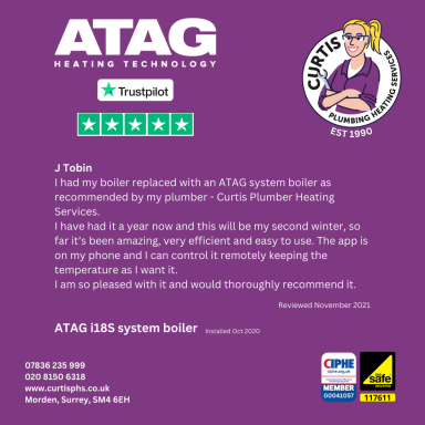 ATAG 5 star review on trust pilot November 2021